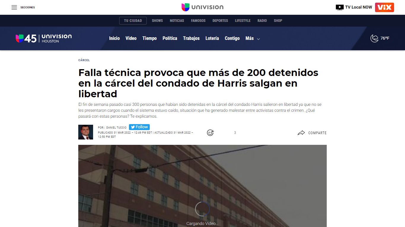 Falla técnica provoca que más de 200 detenidos en la cárcel del condado ...